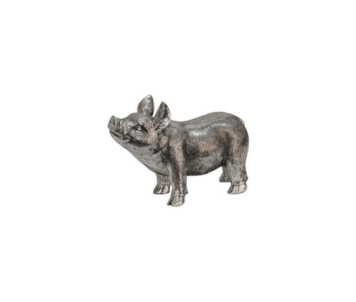 PORCO RESINA 30CM PRATA NY8333400