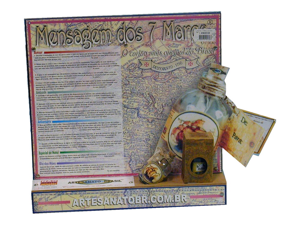 GARRAFA MENSAGEM 7 MARES