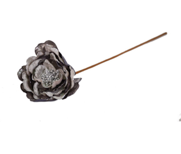 HASTE FLOR PRATA 50cm LH11178-S