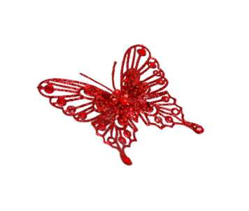 BORBOLETA VERMELHO 10cm TEN-4R
