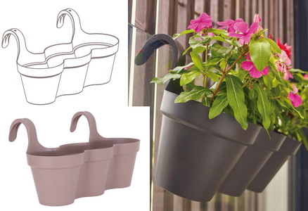 VASO CAPRI VAR TRIPLO 54cm TORTORA