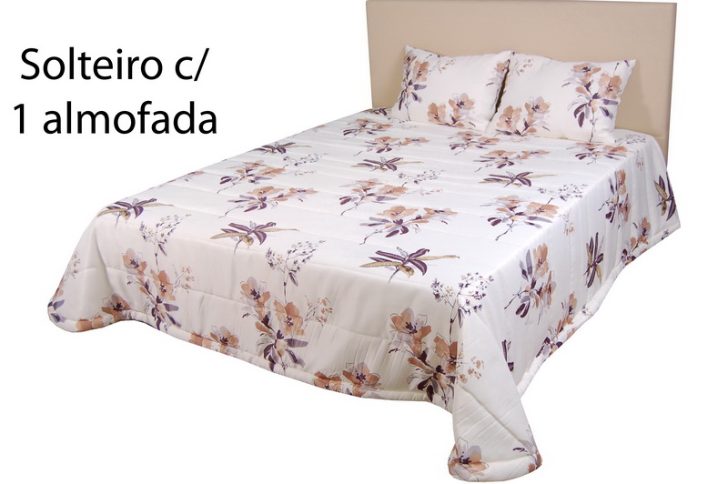 EDREDON 180X260 CAMEL FLEUR/C