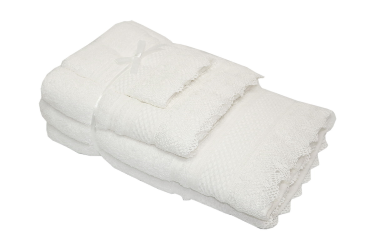 JG BANHO 3 PC 400G RENDA BRAN LISO4R