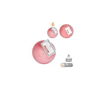 VELA BOLA PERF ROSA 7,5cm 131051