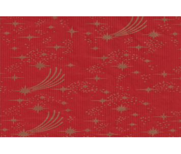 ROLO PAPEL KRAFT VERM/ESTRELAS 025