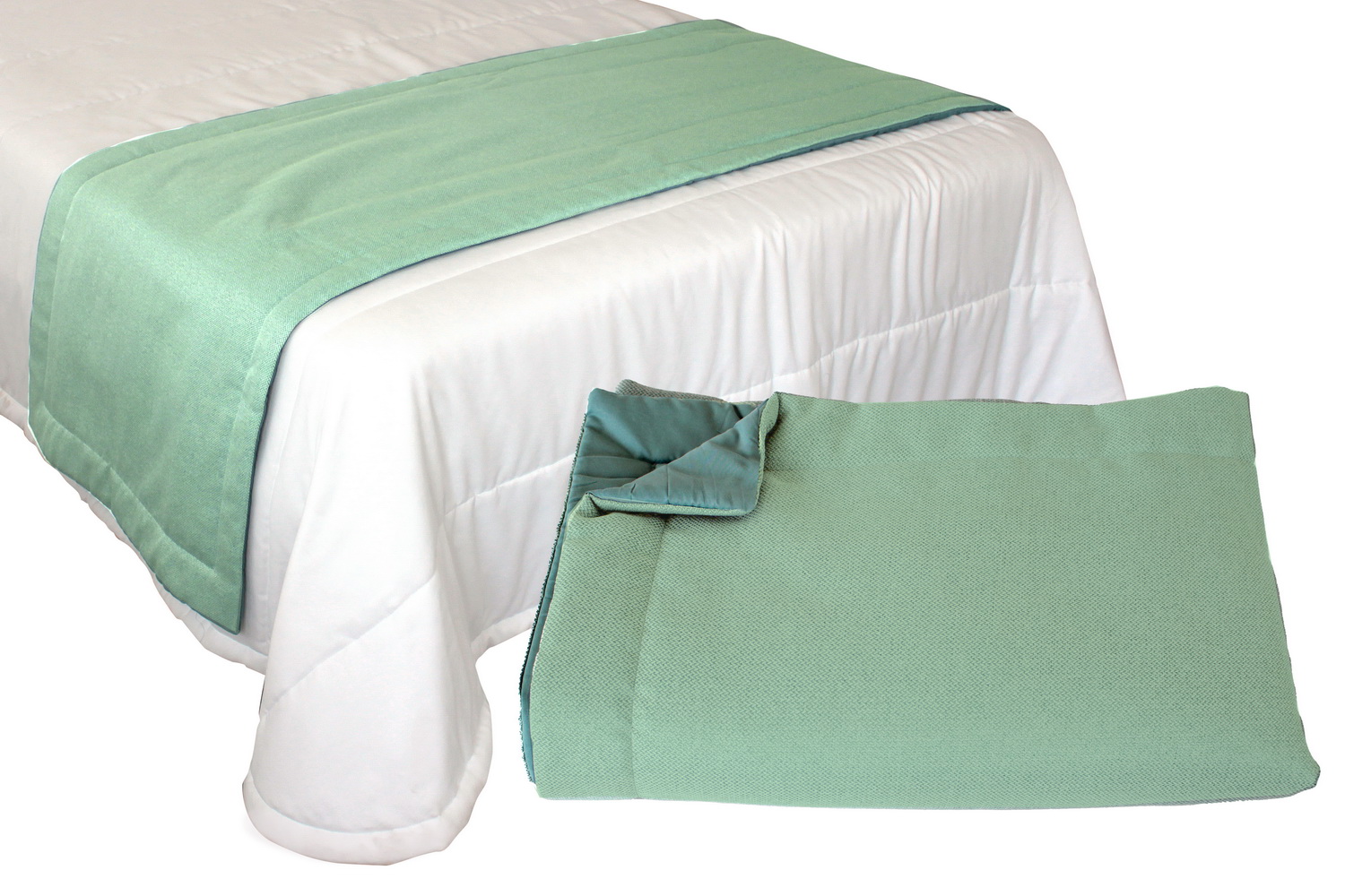 MANTA TAPA PES 70X230 W GREEN HERITAGE