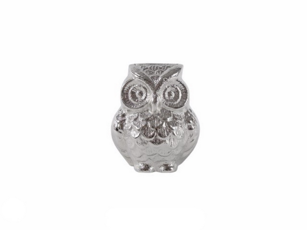 CORUJA ALUM PRATA 8x8cm 09.0026835