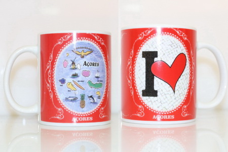 CANECA  I LOVE/MAPA  ACORES 9cm 109-507ILA