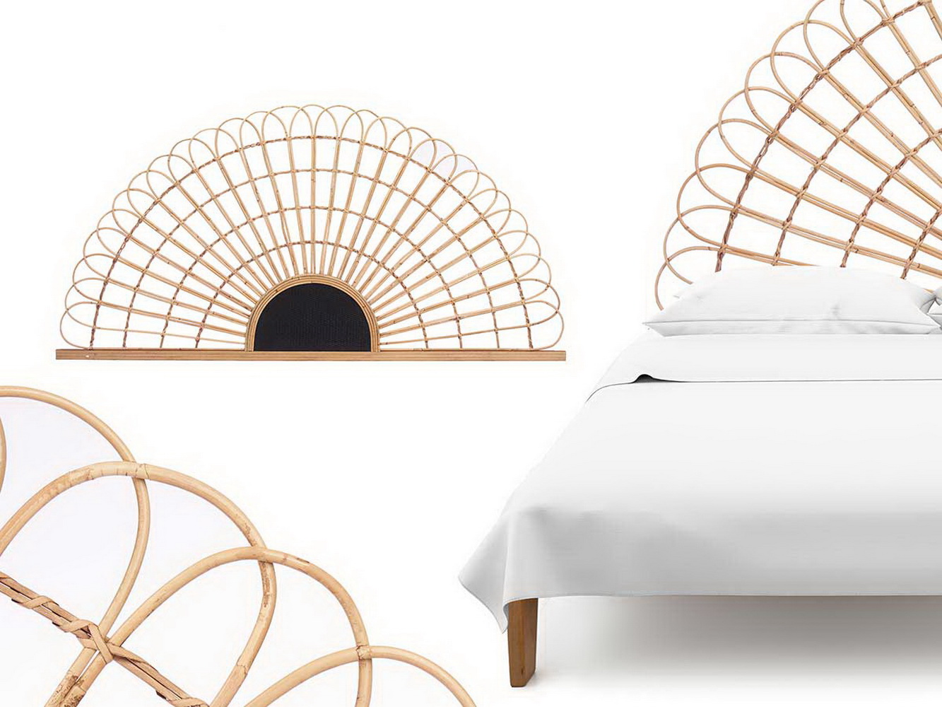 CABECEIRA RATTAN N/PRET 160x80 62812