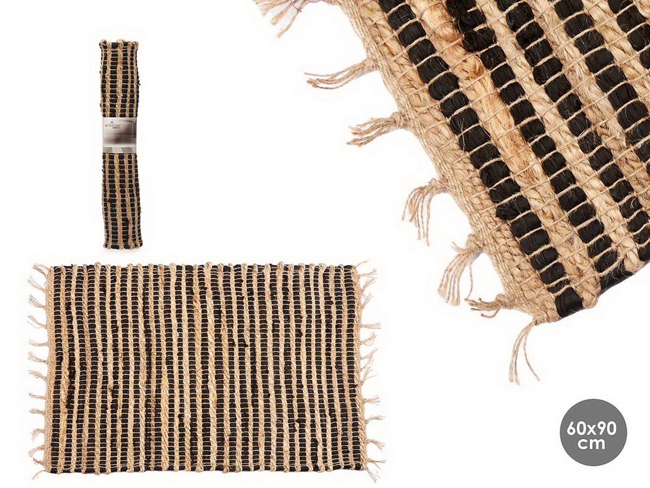 TAPETE NAT/PRETO RISC 60x90 86093