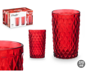 COPO DIAM VERMELHO 370ml 38247