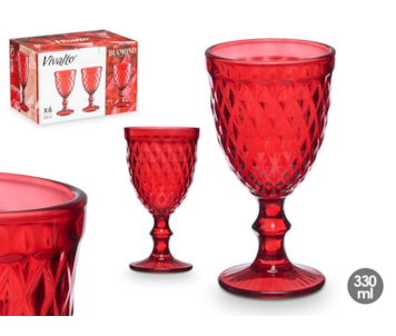 CALICE DIAM VERMELHO 330ml 38250