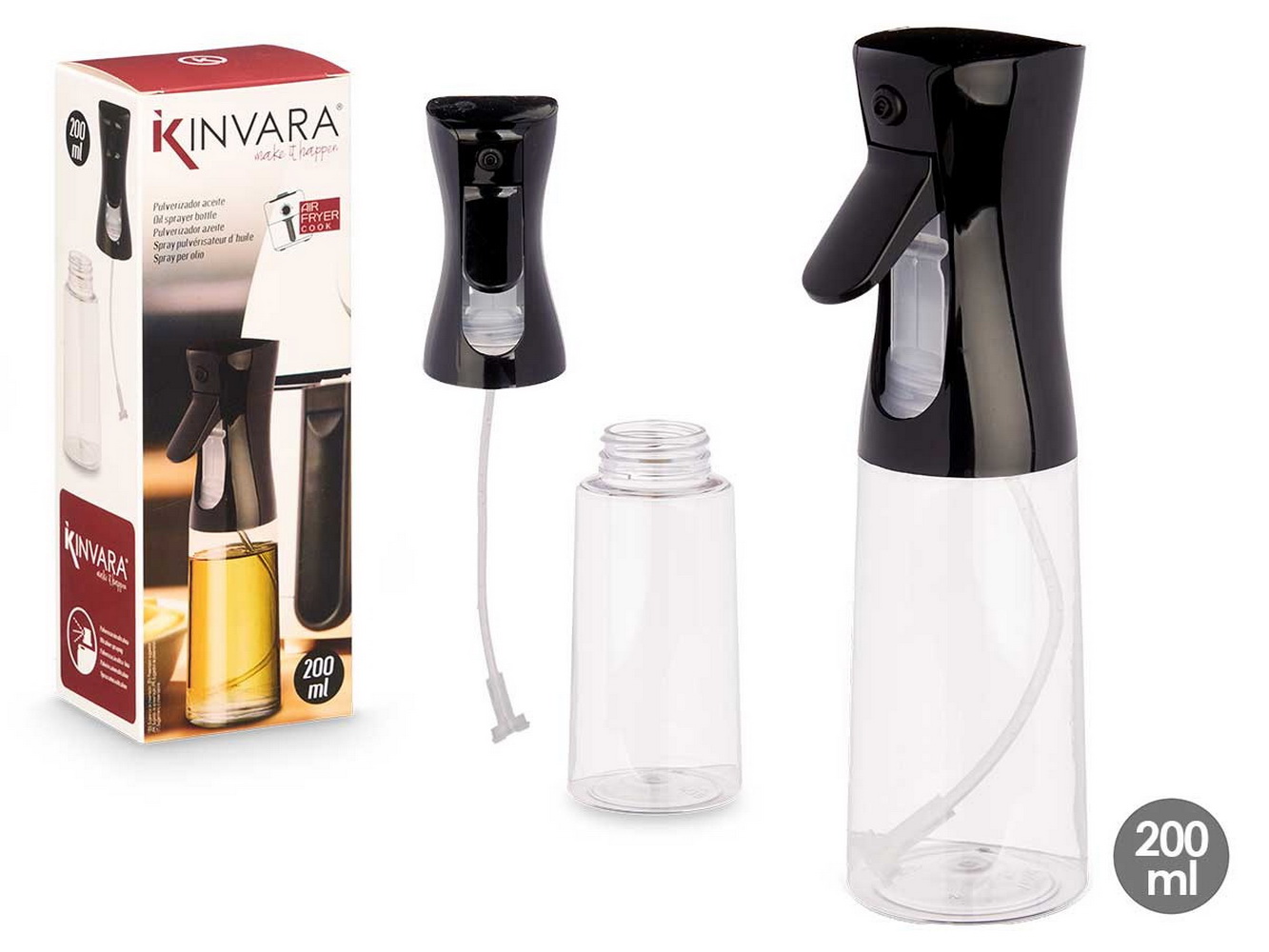 PULVERIZADOR AZEITE PRET 200ml 10198