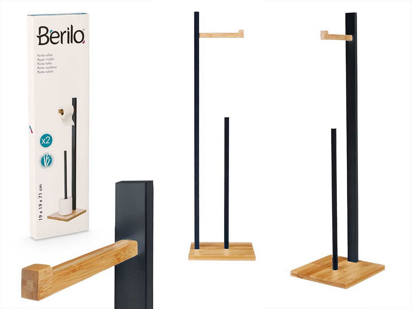 PORTA ROLOS PAPEL BAMBU 70cm 99868
