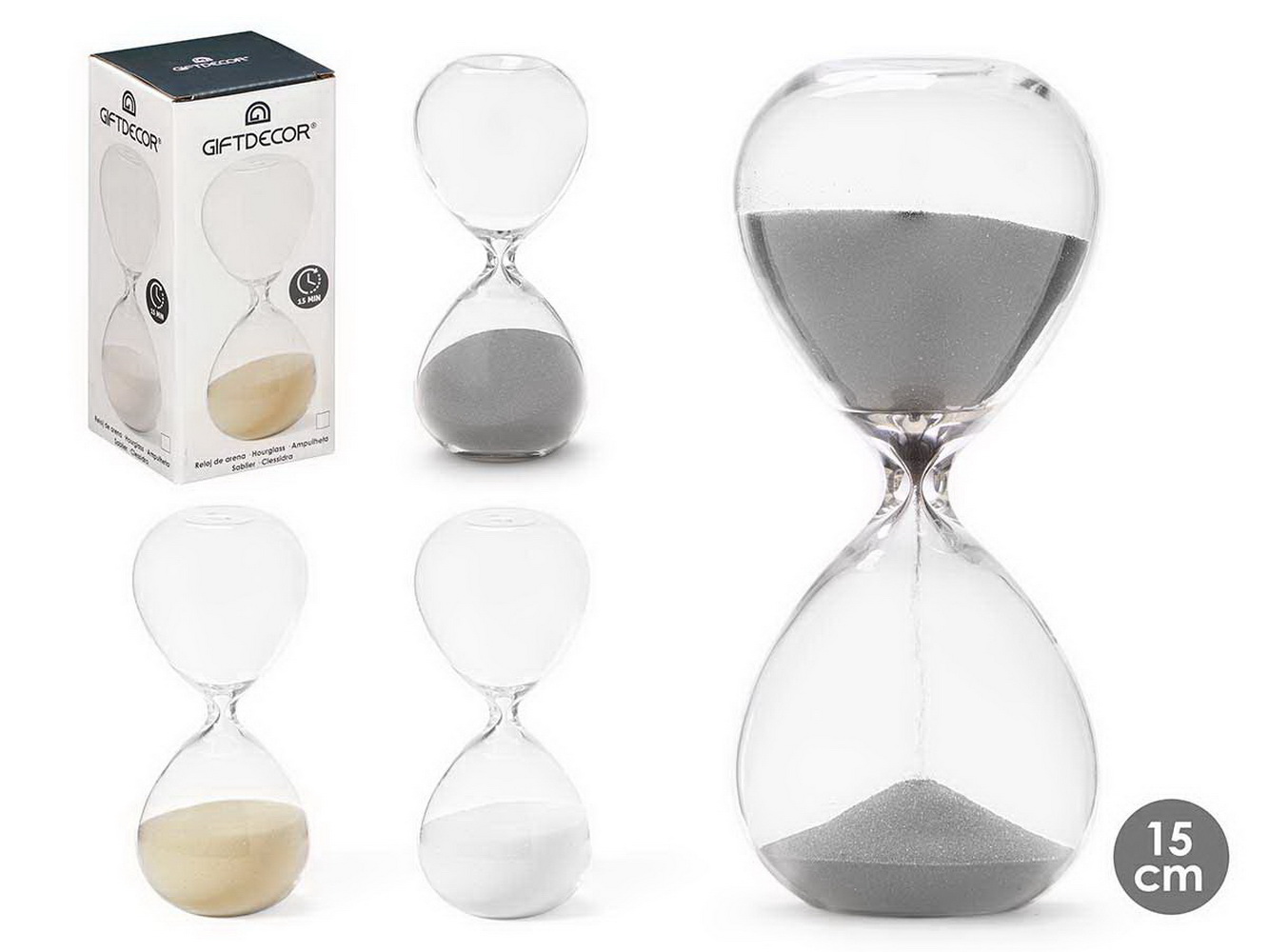 AMPULHETA 3S 15 MIN 15cm 10732