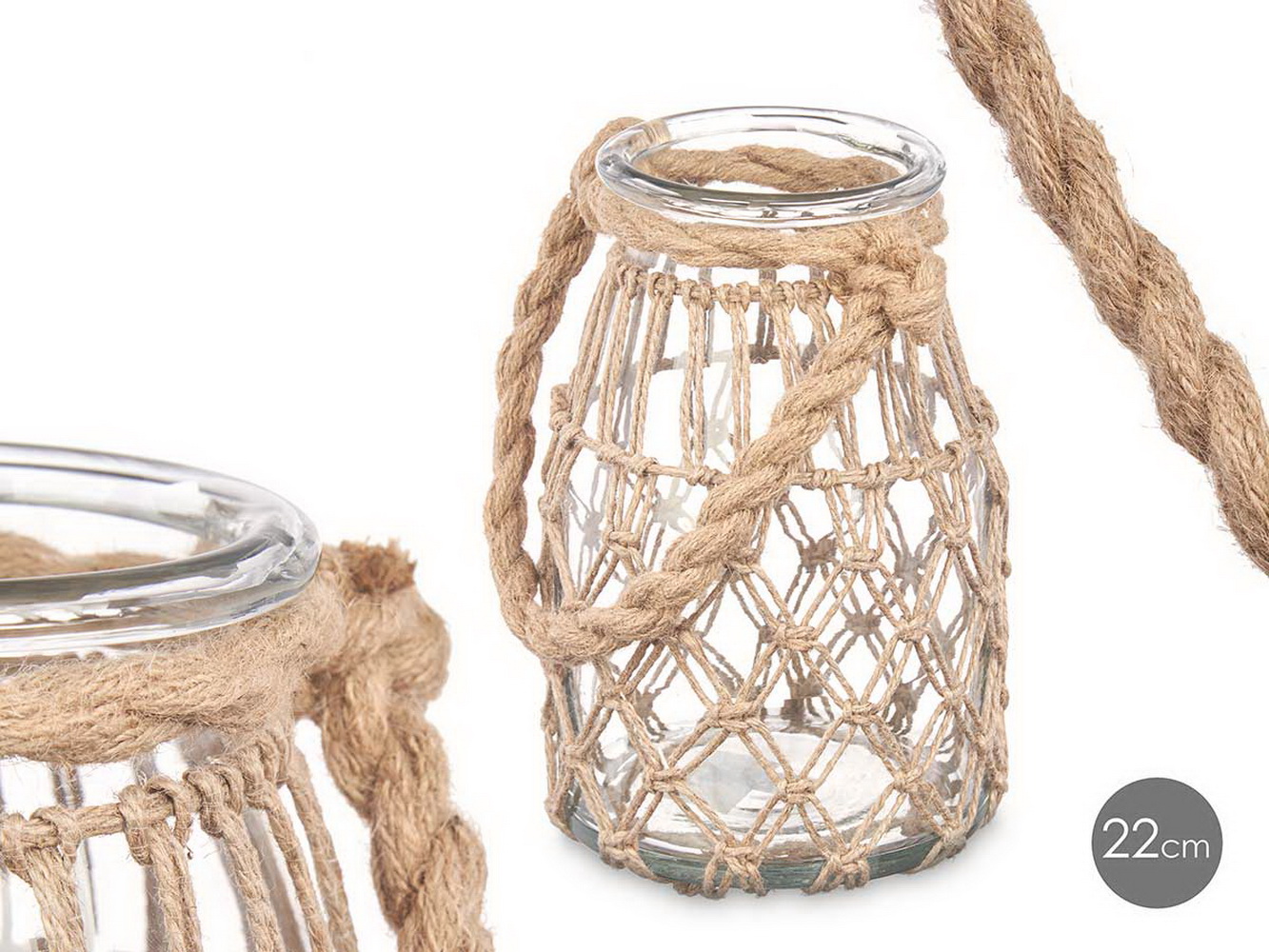 LANTERNA VID C/CORDA 16x21x14 91430