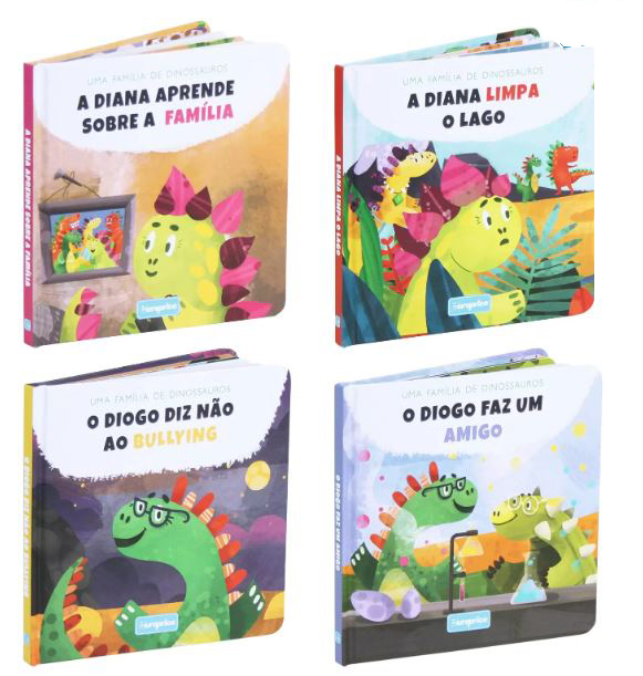 LIVRO FAM DINOSSAUROS HI4620-A/B/C/D