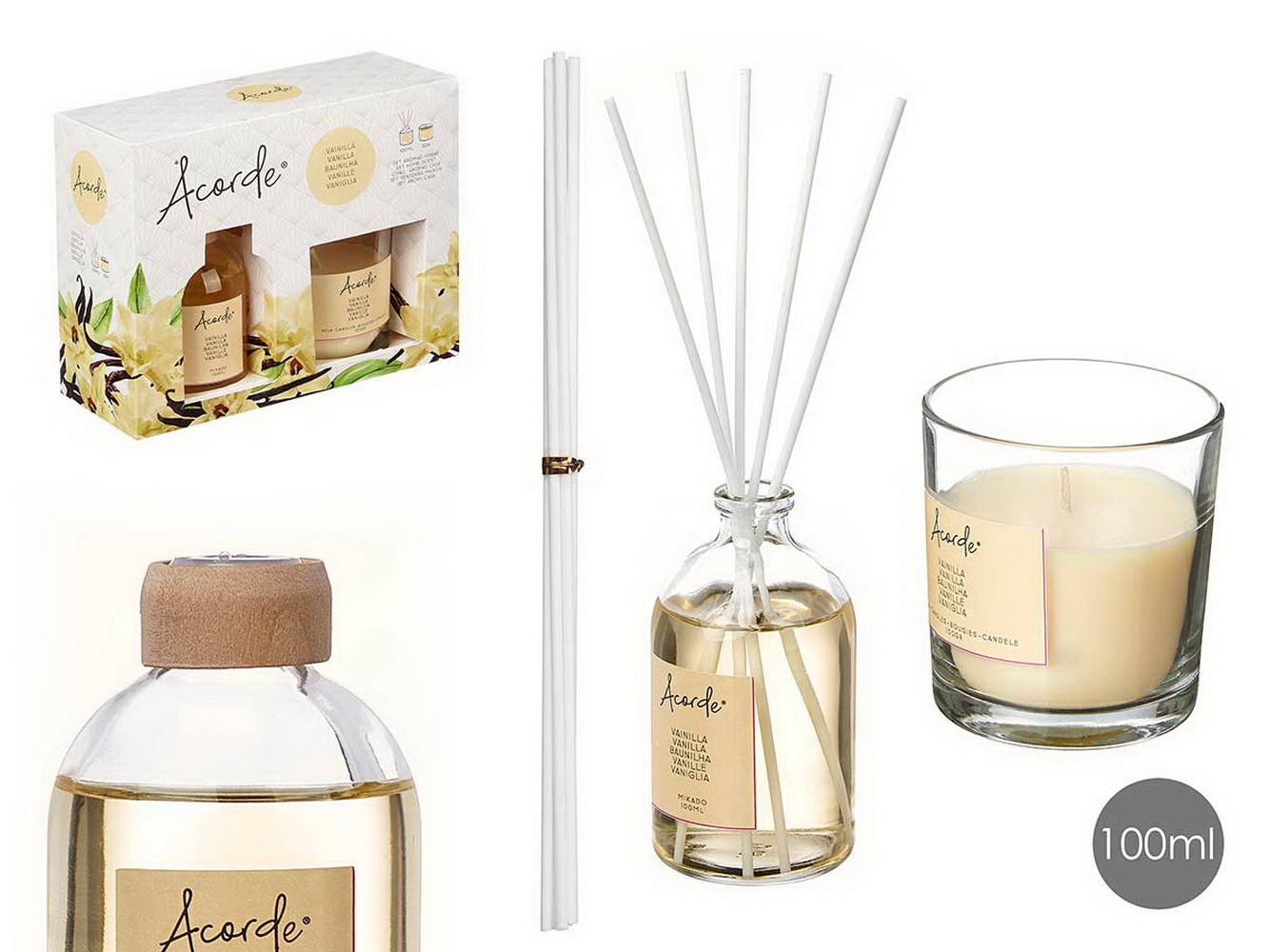 CONJ DIF C/VELA 19cm BAUNILHA 71218