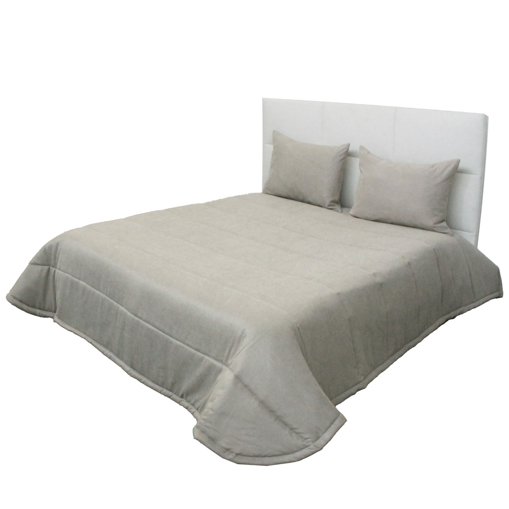 COLCHA C/FR 250X260 PRAGA 33 CINZA