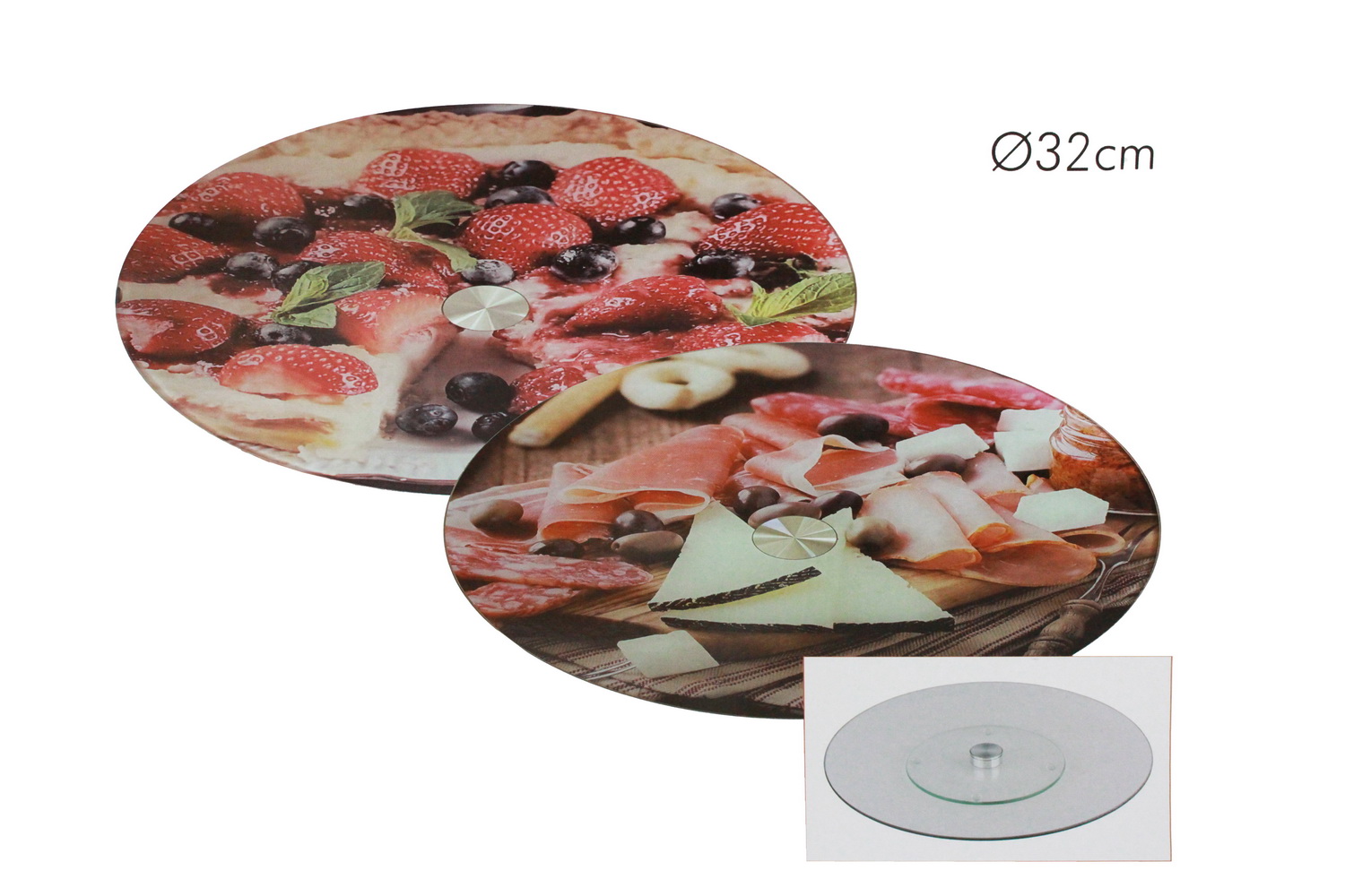 PRATO ROT 35CM VIDRO 3519B