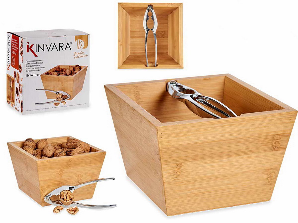 CAIXA QUEBRA NOZES BAMBU 16cm 81334