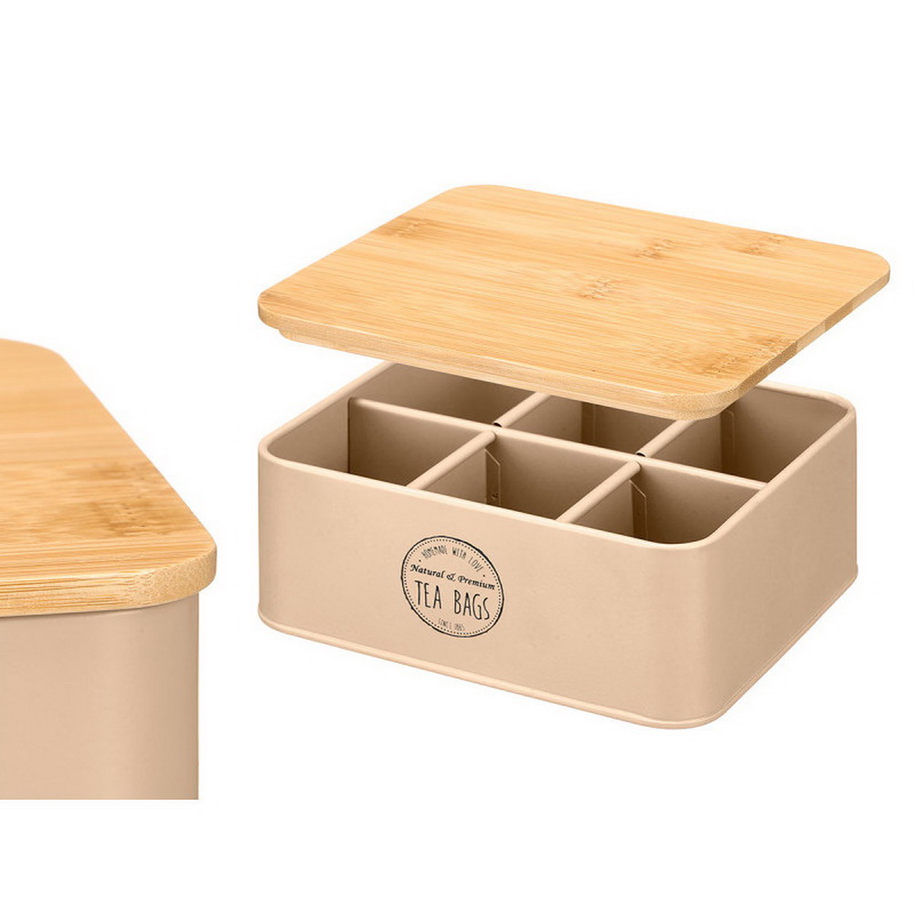 CAIXA CHAS MET/BAMB BEGE 16x18,5 12977