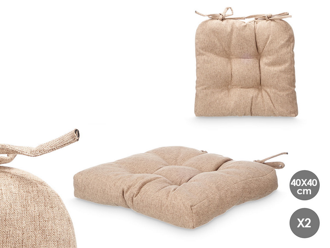 CONJ 2 ALMOFADAS CAST 40X40 11446