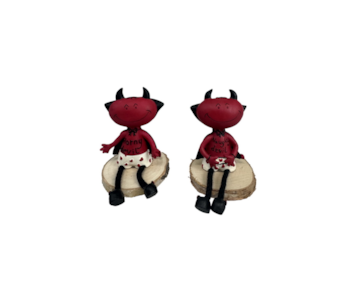 BONECO DIABINHO C/BASE 10cm RF9421