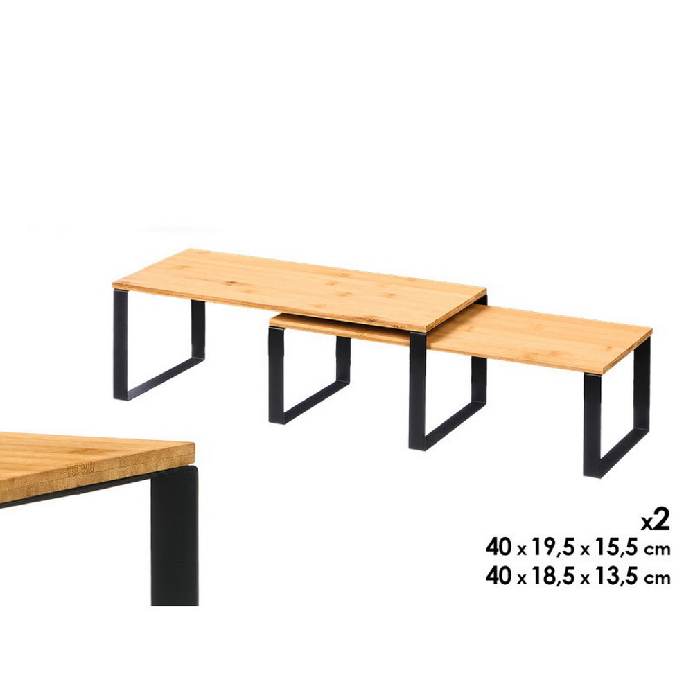 CJ 2 PRATELEIRAS BAMBU 30X18/19 13092