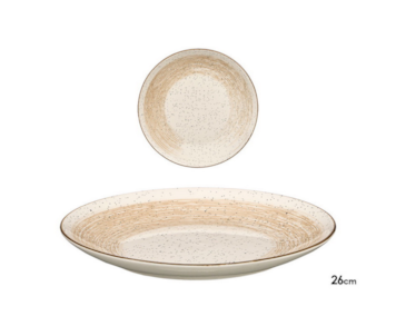 PRATO RASO CASTANHO 26cm 13994