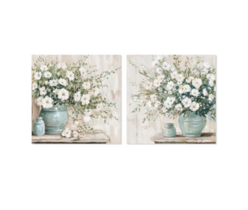QUADRO TELA VASO FLORES 60x60 2S 69508