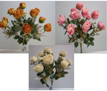 RAMO BOTOES ROSA X 12 50cm 20956