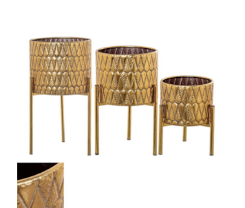 CJ 3 VASOS MET DOU 35x63/30x47/25x33 73133