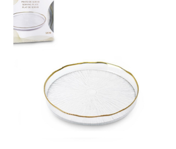 PRATO VIDRO TRANSP/DOUR 32cm YUG-032
