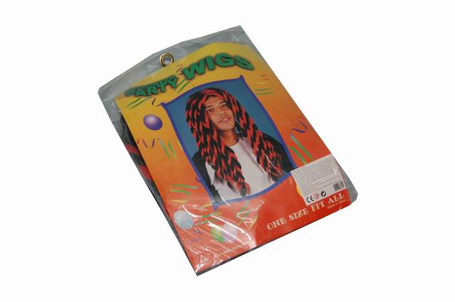 CABELEIRA RASTA VERM/PRETA 7677