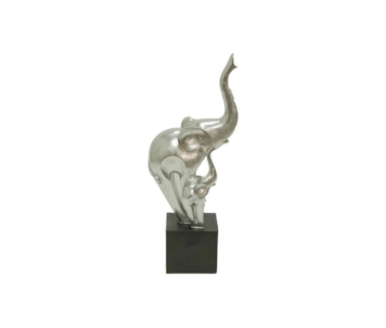 ELEFANTE RESINA 53cm PRATA BH0810366KL