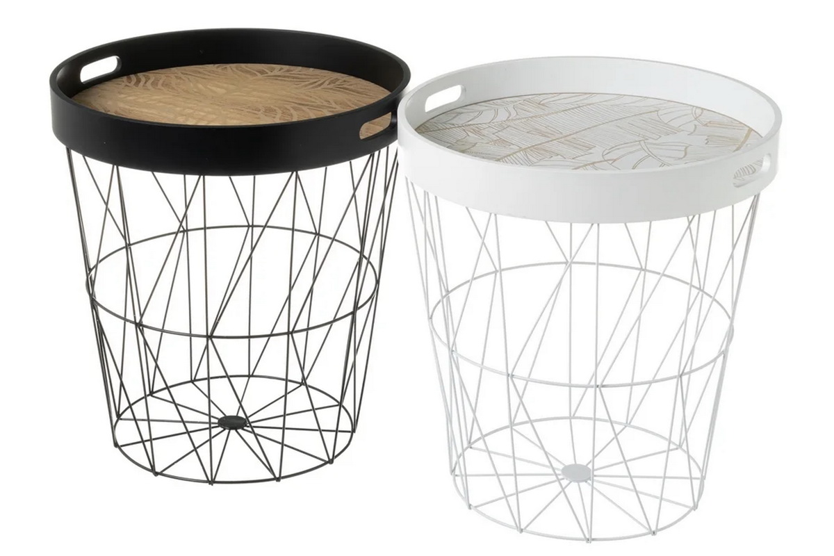 MESA AUXILIAR MET/MDF 40cm 136520