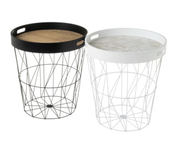 MESA AUXILIAR MET/MDF 40cm 136520